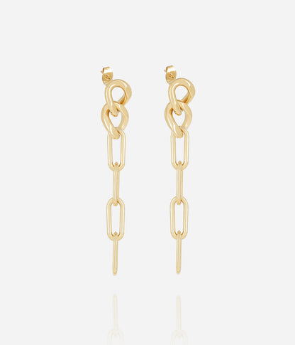 Boucles d'oreilles Zofia (Acier doré)