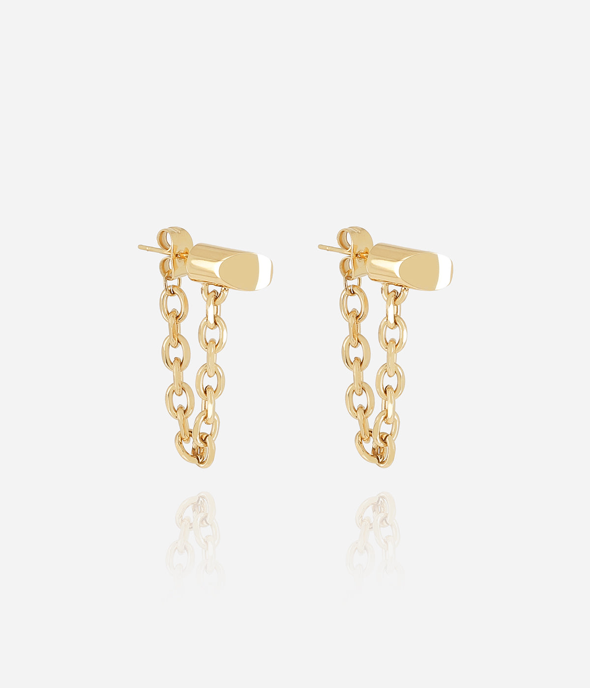 Boucles d'oreilles Irisu (Acier doré)