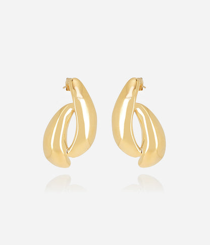 Boucles d'oreilles Eglia (Acier doré)