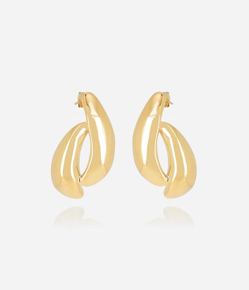 Boucles d'oreilles Eglia (Acier doré)