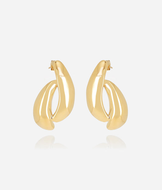 Boucles d'oreilles Eglia (Acier doré)