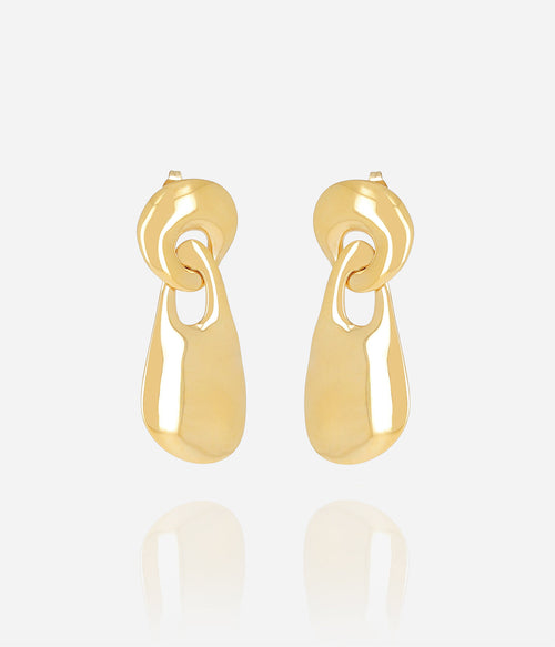 Boucles d'oreilles Louiza (Acier doré)