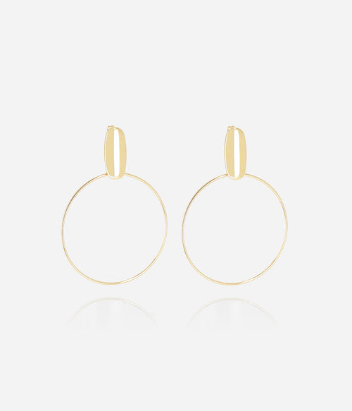Boucles d'oreilles Brittany (Acier doré)