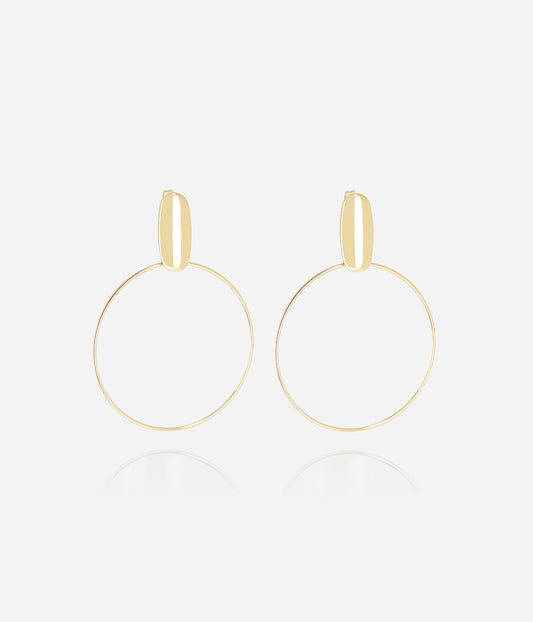 Boucles d'oreilles Brittany (Acier doré)