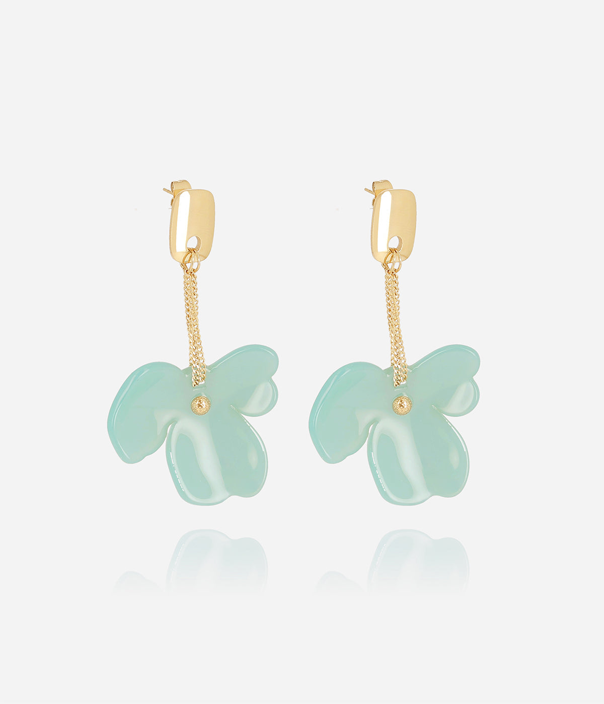 Boucles d'oreilles Hanabi (Acier doré)