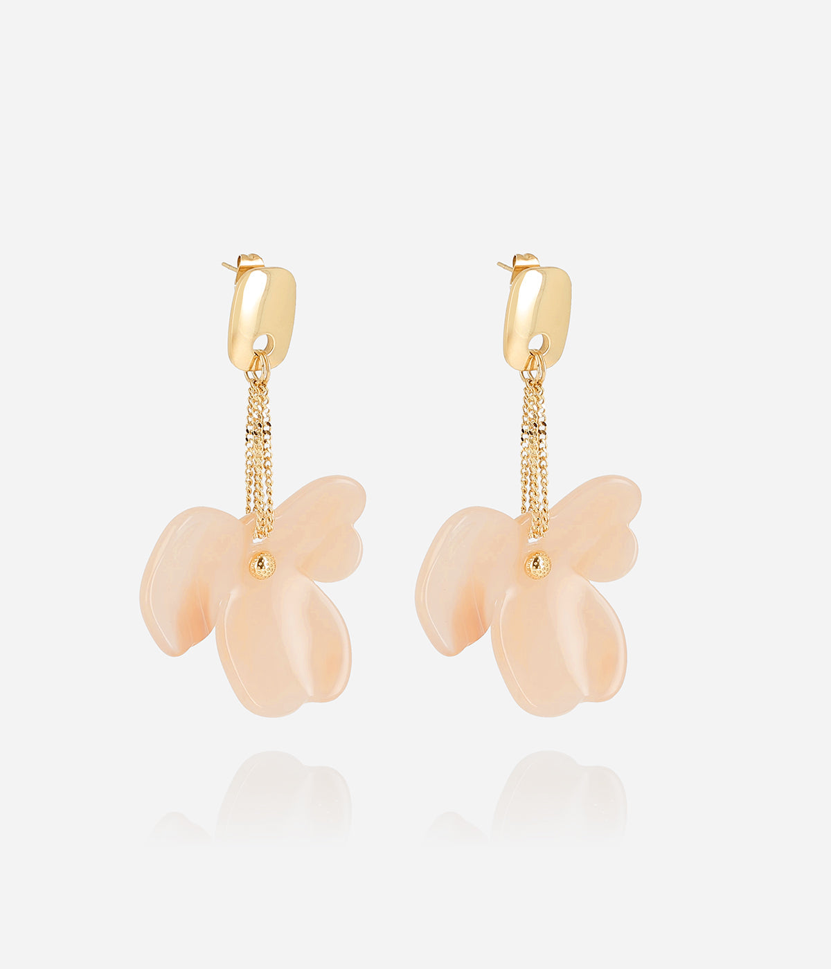 Boucles d'oreilles Hanabi (Acier doré)