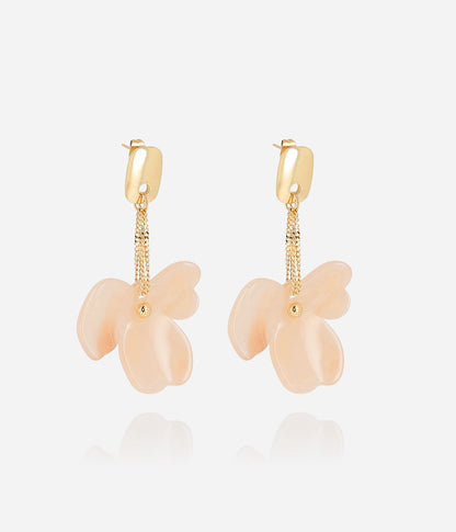 Boucles d'oreilles Hanabi (Acier doré)