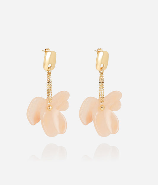 Boucles d'oreilles Hanabi (Acier doré)