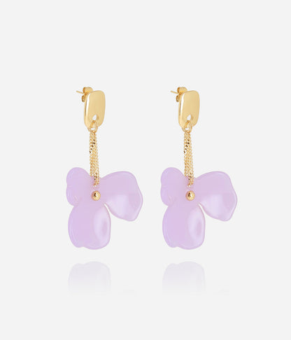 Boucles d'oreilles Hanabi (Acier doré)