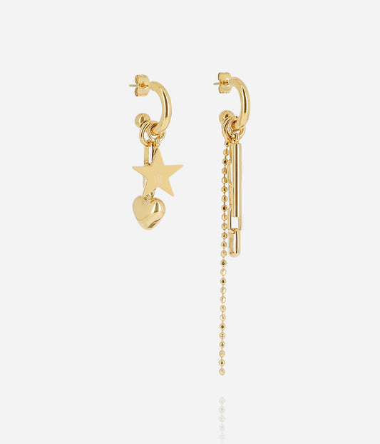 Boucles d'oreilles Cure (Acier doré)