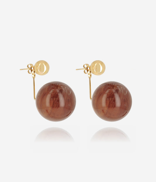 Boucles d'oreilles Aloisia (Acier doré)