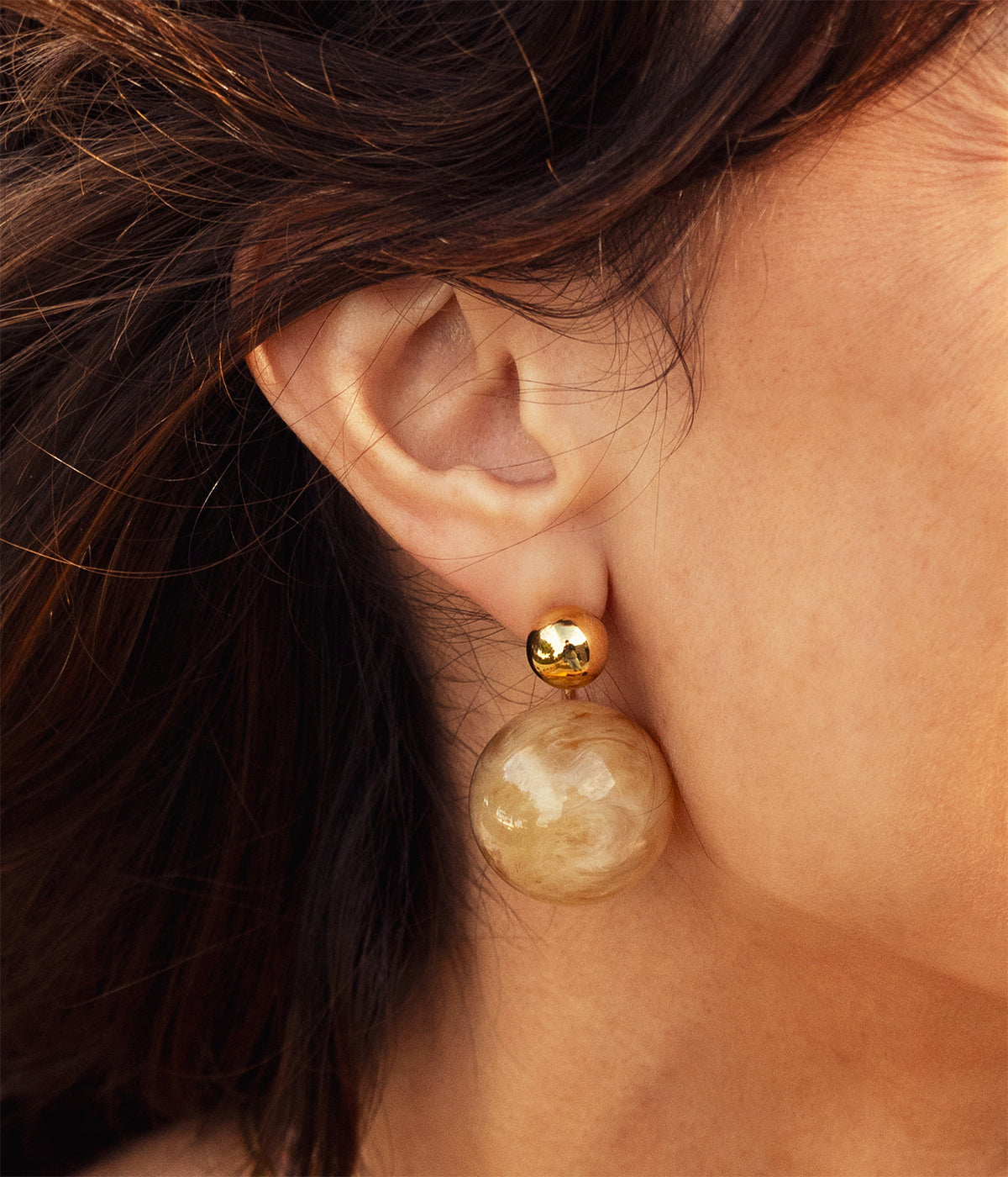 Boucles d'oreilles Aloisia (Acier doré)