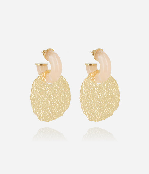 Boucles d'oreilles Moe (Acier doré)