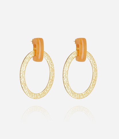 Boucles d'oreilles Adelaide (Acier doré)