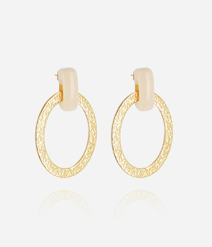 Boucles d'oreilles Adelaide (Acier doré)