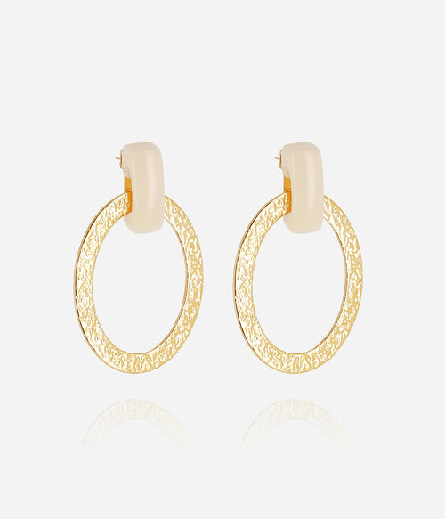 Boucles d'oreilles Adelaide (Acier doré)