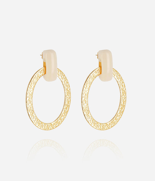 Boucles d'oreilles Adelaide (Acier doré)