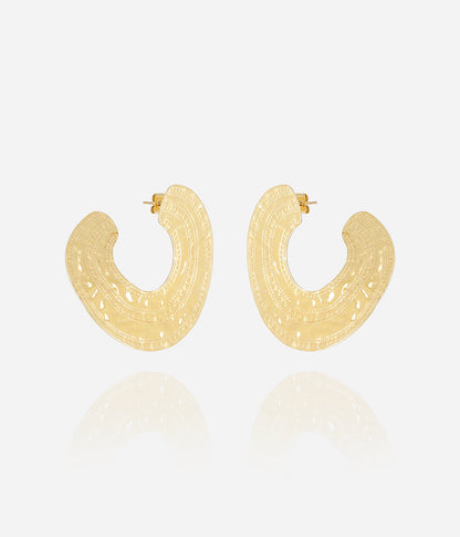 Boucles d'oreilles Poehere (Acier doré)