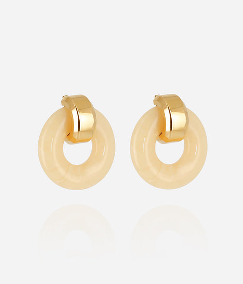 Boucles d'oreilles Hereiti (Acier doré)
