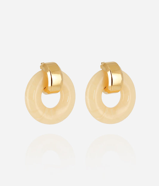 Boucles d'oreilles Hereiti (Acier doré)