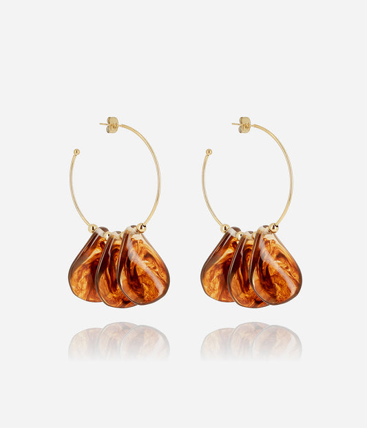 Boucles d'oreilles Ruta (Acier doré)