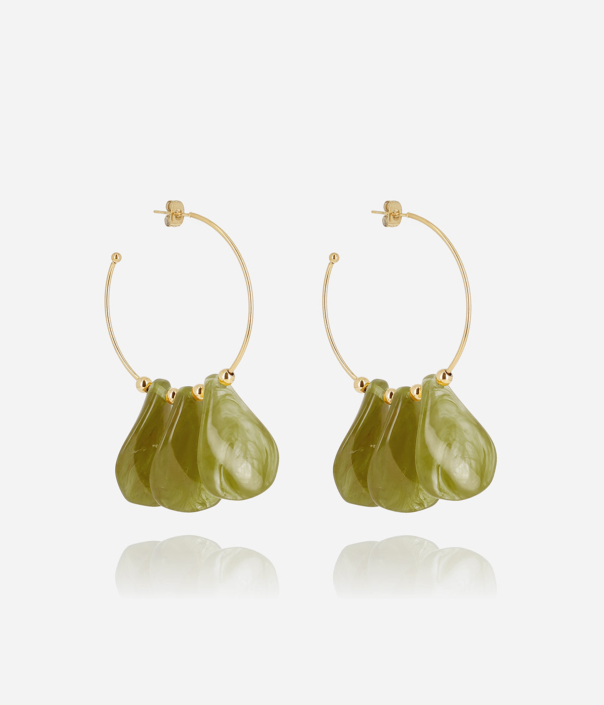Boucles d'oreilles Ruta (Acier doré)