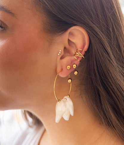 Boucles d'oreilles Ruta (Acier doré)