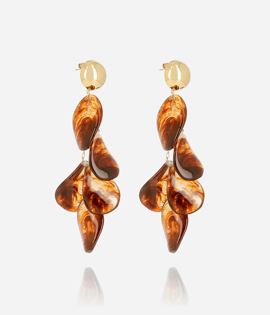 Boucles d'oreilles Keru (Acier doré)