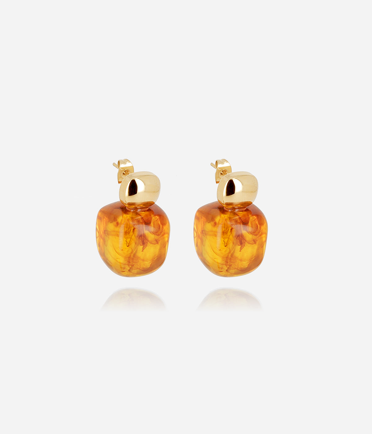 Boucles d'oreilles Oedipe (Acier doré)