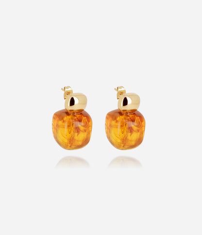 Boucles d'oreilles Oedipe (Acier doré)