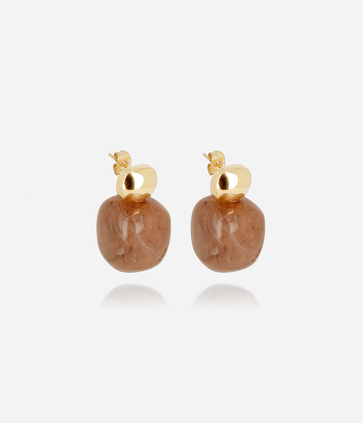 Boucles d'oreilles Oedipe (Acier doré)