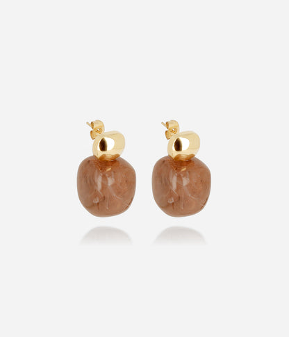 Boucles d'oreilles Oedipe (Acier doré)