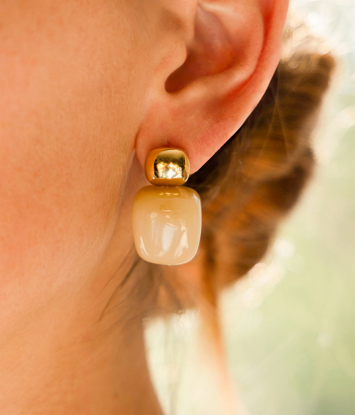 Boucles d'oreilles Oedipe (Acier doré)