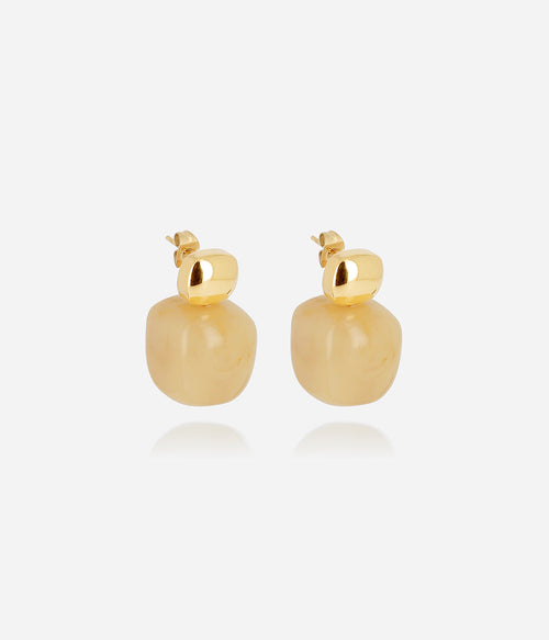 Boucles d'oreilles Oedipe (Acier doré)