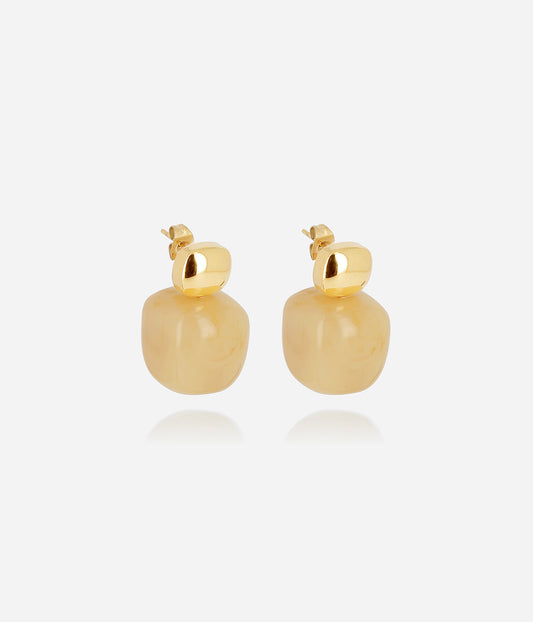 Boucles d'oreilles Oedipe (Acier doré)