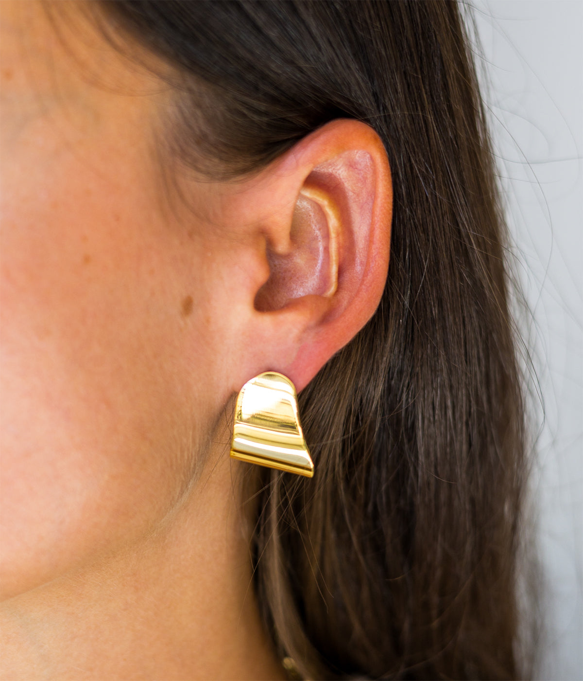 Boucles d'oreilles Taco (Acier doré)