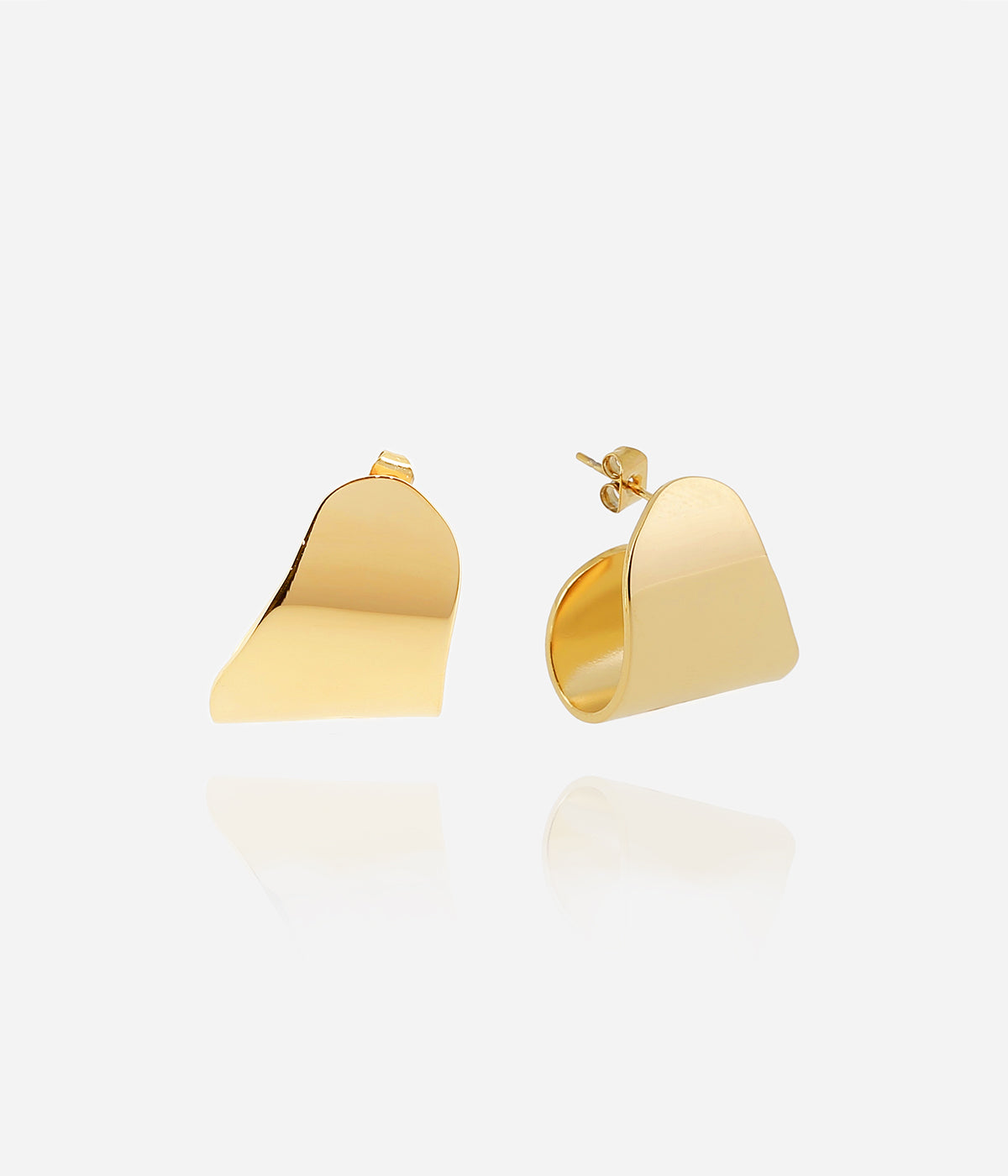 Boucles d'oreilles Taco (Acier doré)