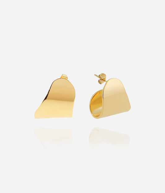 Boucles d'oreilles Taco (Acier doré)