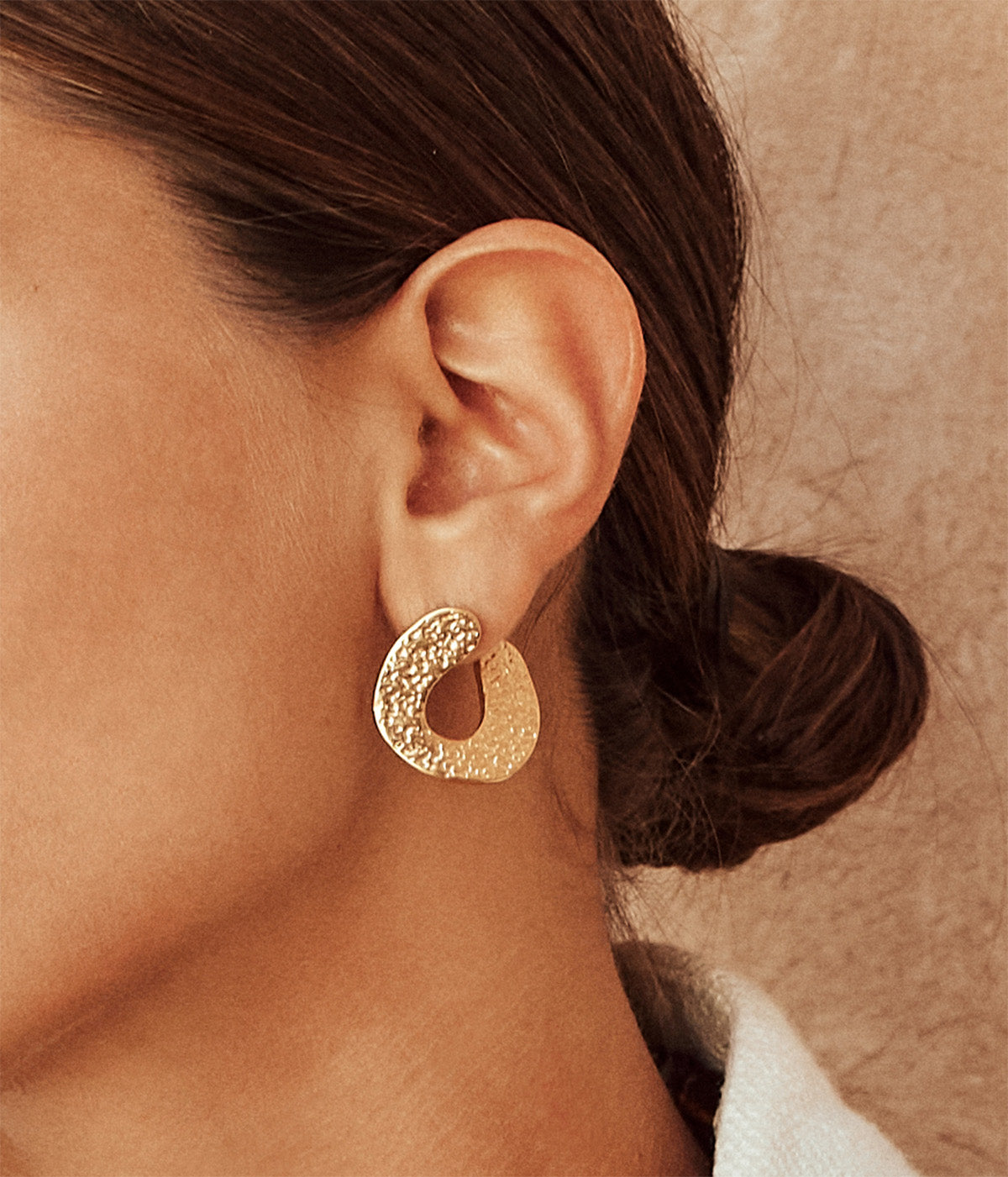 Boucles d'oreilles Brio (Acier doré)