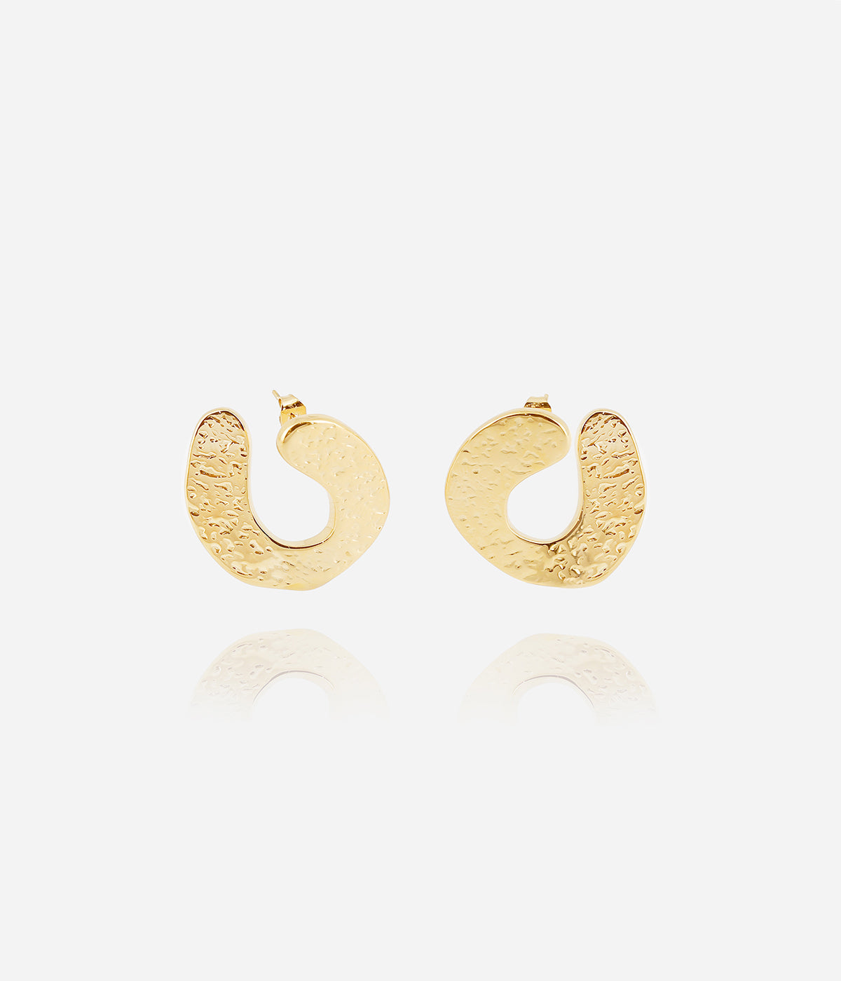 Boucles d'oreilles Brio (Acier doré)