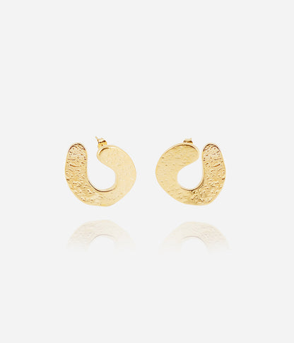 Boucles d'oreilles Brio (Acier doré)
