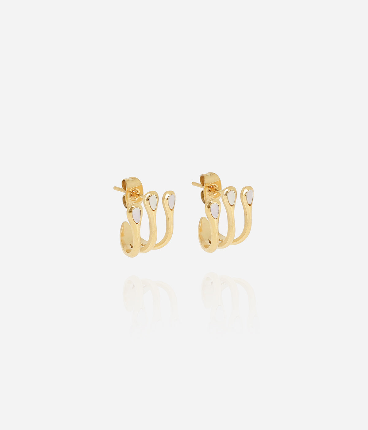 Boucles d'oreilles Cadix (Acier doré)