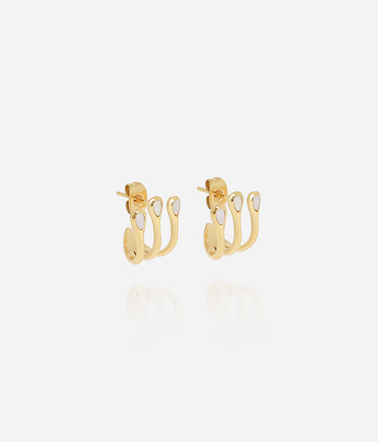 Boucles d'oreilles Cadix (Acier doré)