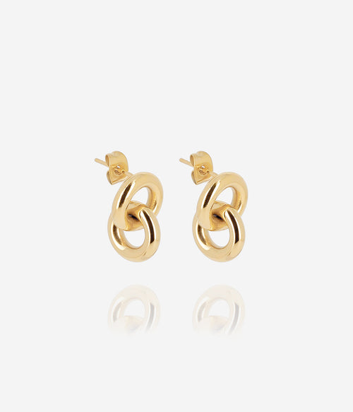 Boucles d'oreilles Menti (Acier doré)