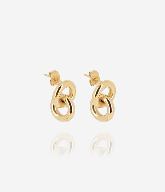 Boucles d'oreilles Menti (Acier doré)