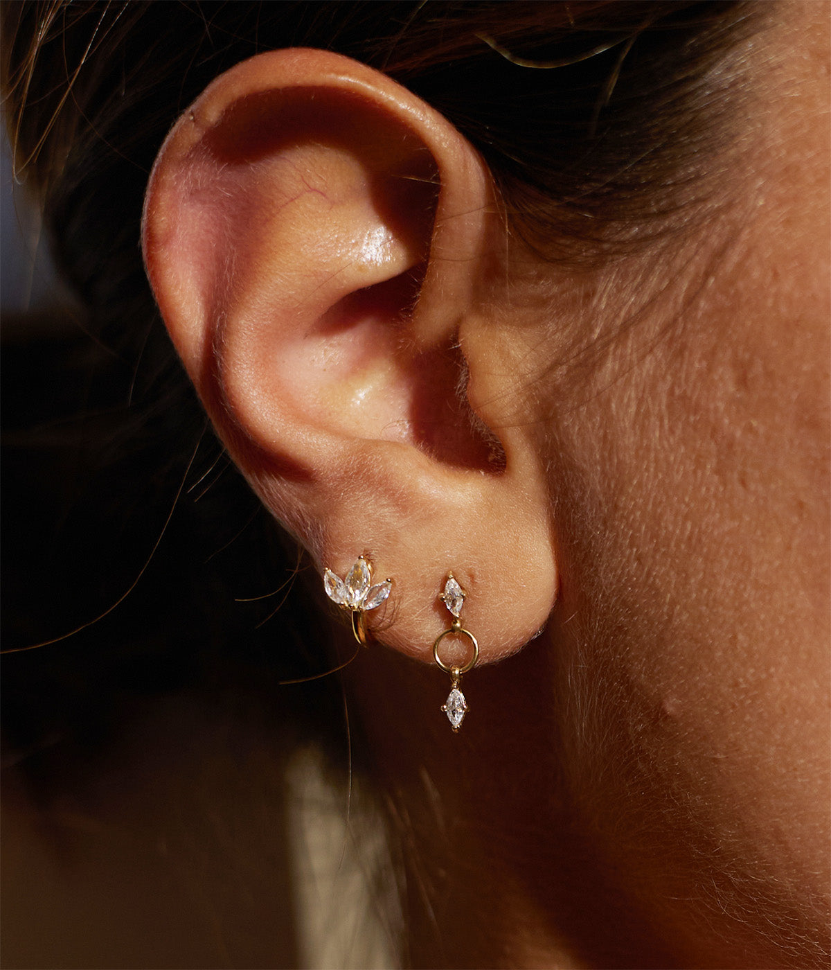 Boucles d'oreilles Deneba (Acier doré)