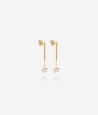 Boucles d'oreilles Alee (Acier doré)