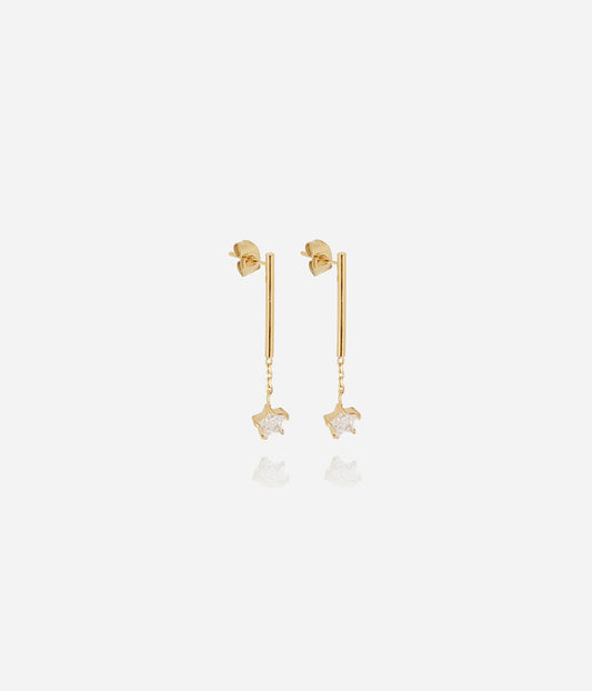 Boucles d'oreilles Alee (Acier doré)