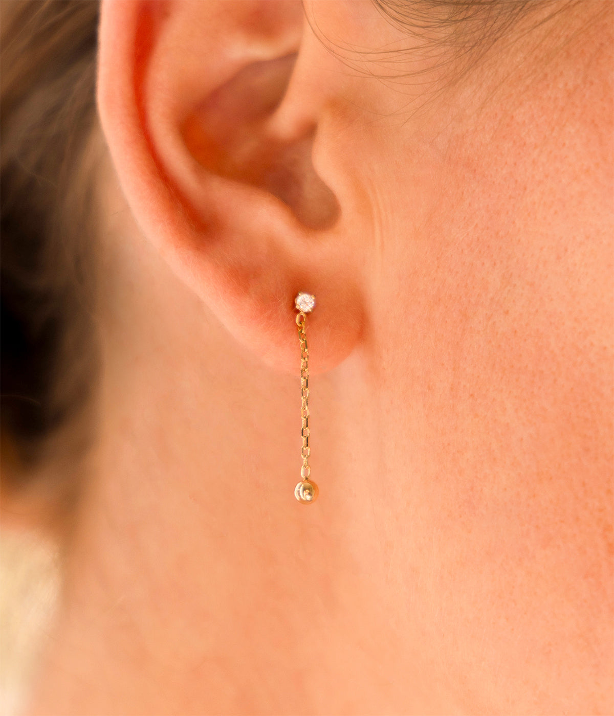 Boucles d'oreilles Thaumas (Acier doré)