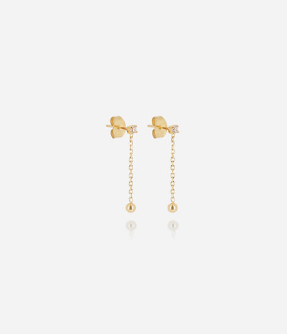Boucles d'oreilles Thaumas (Acier doré)